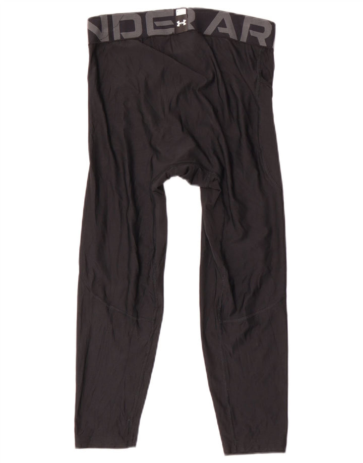 Męskie legginsy Capri Under Armour Heat Gear Graphic, średnie czarne