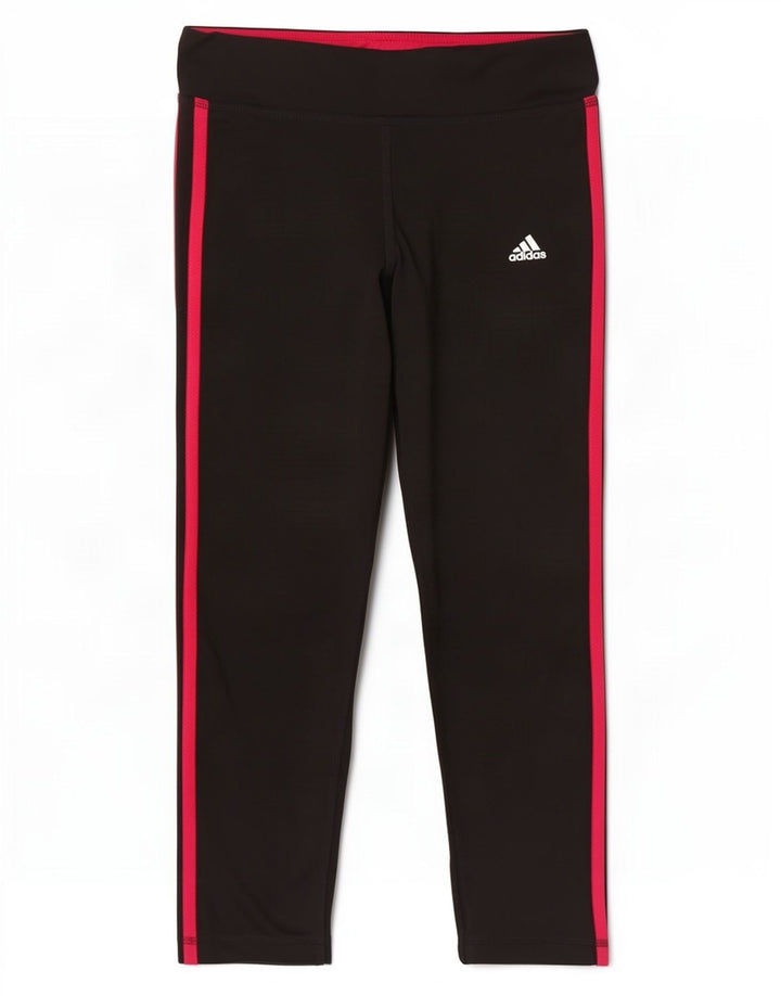 Legginsy Adidas Damskie Climalite Capri UK 8/10 Małe Czarne Poliester