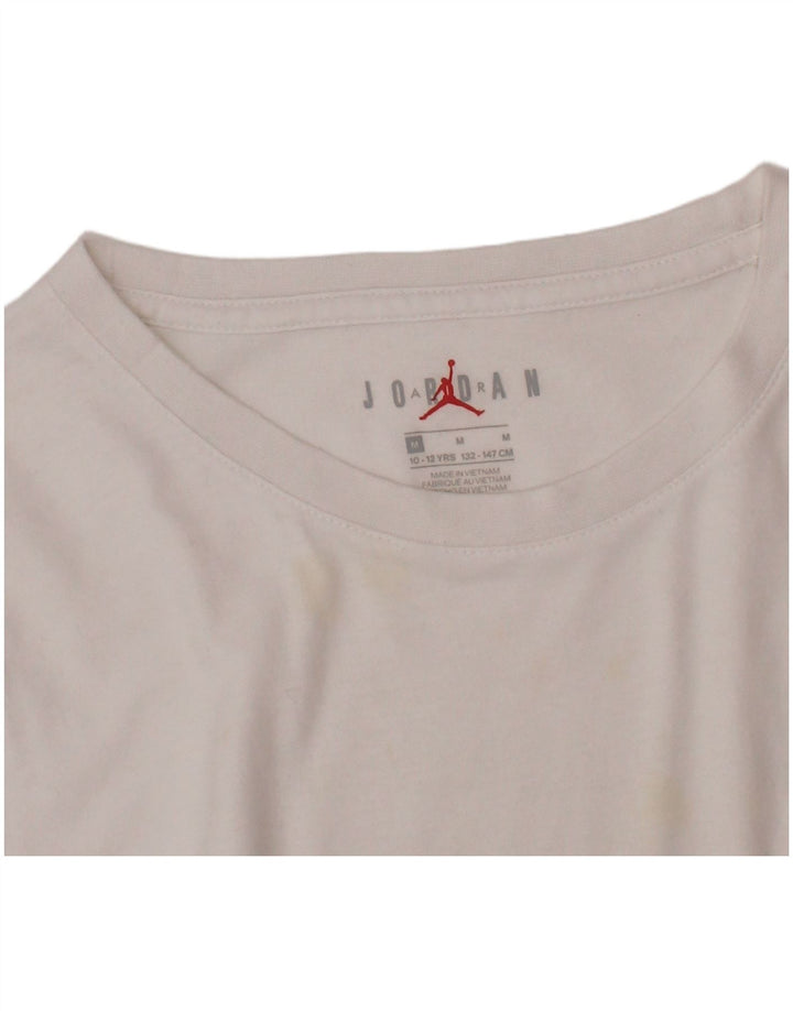 Chłopięcy T-shirt z grafiką JORDAN 10-11 lat, średni biały