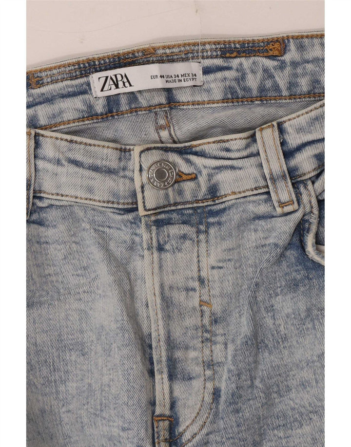 Męskie jeansy Zara w trudnej sytuacji, EU 44, duże, W34, L28, niebieskie