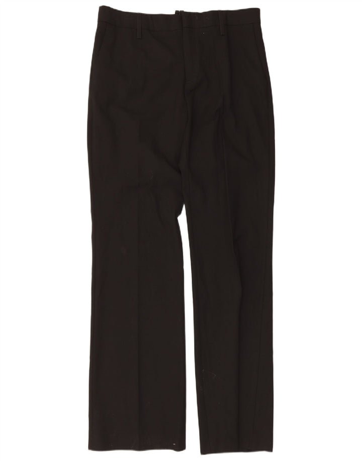 Damskie proste spodnie chino Zara EU 40 Medium W30 L34 Czarny poliester