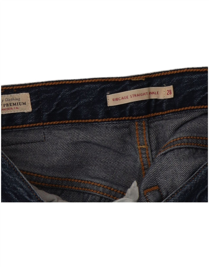 Damskie jeansy Levi's Ribcage Straight W28 L26 Granatowe