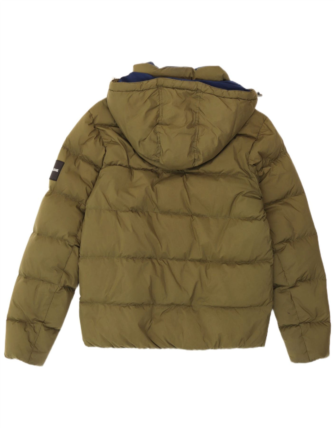 Męska ocieplana kurtka z kapturem Calvin Klein Jeans UK 36, mała, khaki, poliester