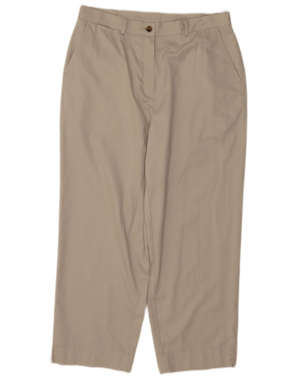 Spodnie damskie L.L.Bean Chino US 14 XL W34 L26 Beżowa bawełna