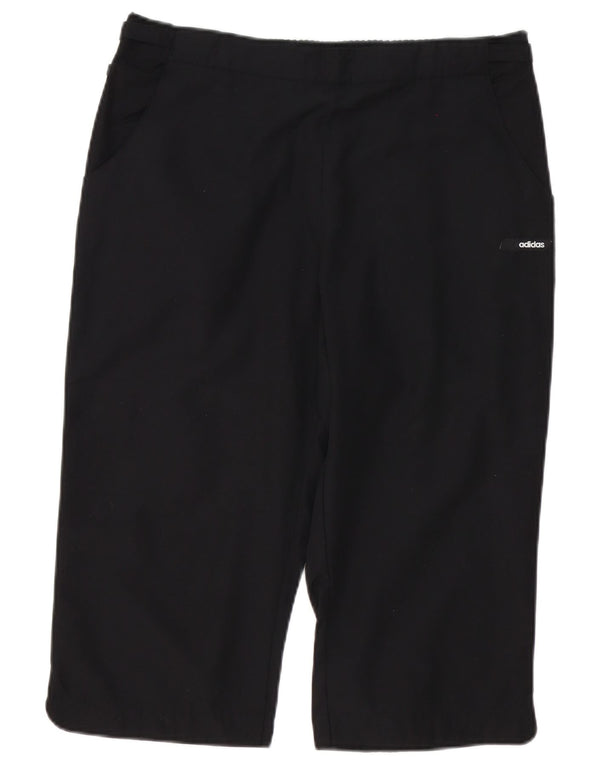 Adidas Damskie Bermudy Spodenki UK 16 Duże W34 Czarne Bawełniane