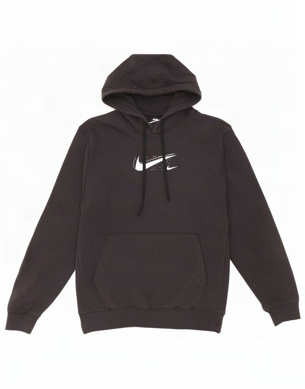 Męski sweter z kapturem Nike z grafiką, mały, czarny, bawełniany