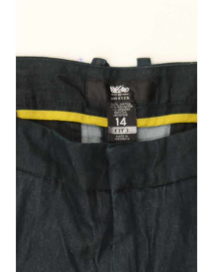 MOSSIMO Womens Stretch Bermuda Shorts US 14 XL W36  Blue Cotton Vintage Mossimo and Second-Hand Mossimo from Messina Hembry 