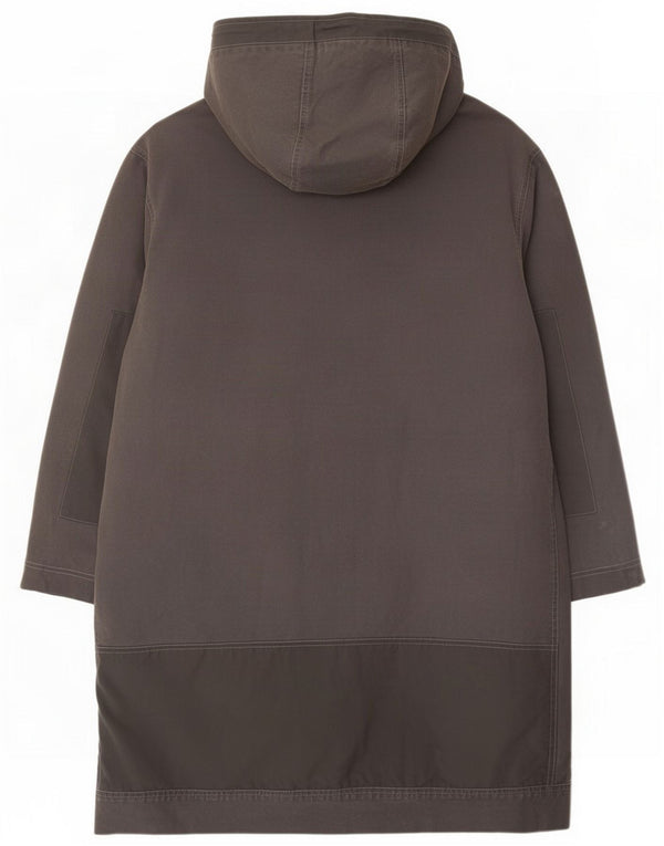 Męski płaszcz wiatrówka z kapturem i woskowaną bawełną Murphy & Nye UK 42 XL szary