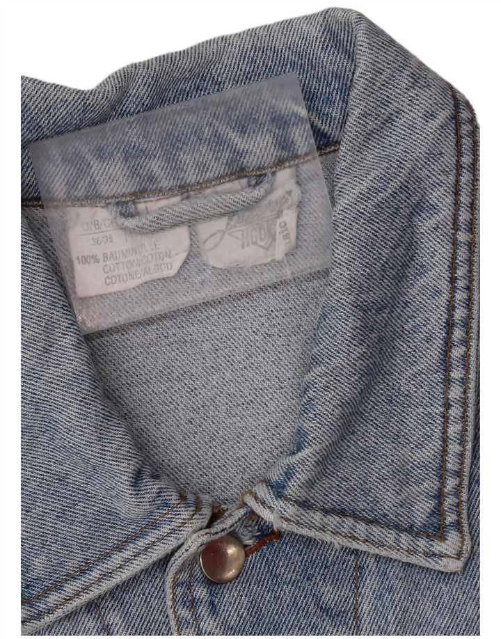 Męska kurtka dżinsowa VINTAGE Graphic UK 36/38 Mała niebieska bawełniana