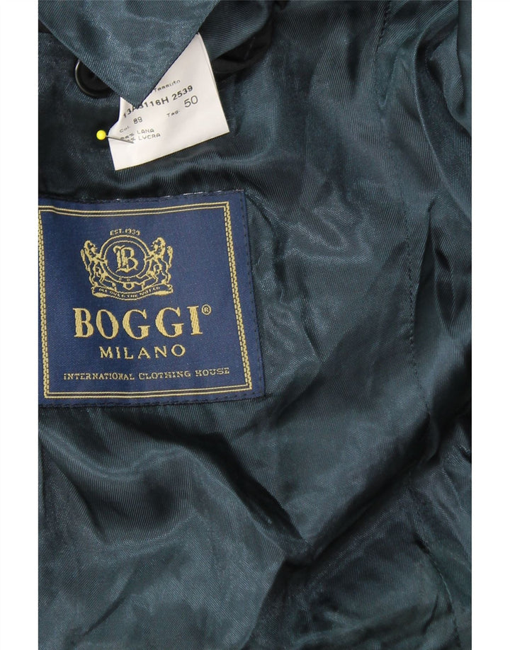 BOGGI Męska marynarka zapinana na 3 guziki IT 50, wełniana w duże czarne paski