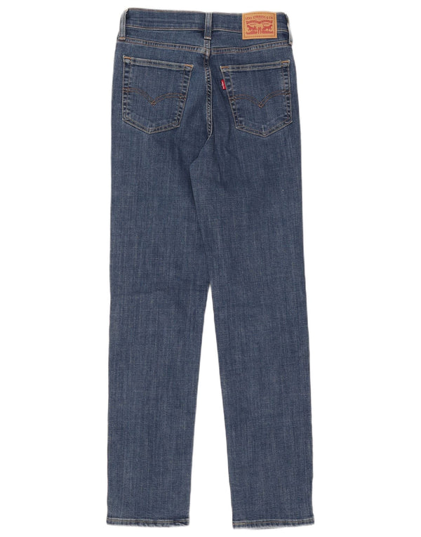 Damskie dżinsy LEVI'S 724 z wysokim stanem W27 L30 Niebieska bawełna