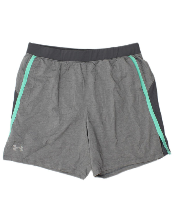 Damskie spodenki sportowe Under Armour UK 16, duże, szare, z blokami kolorów