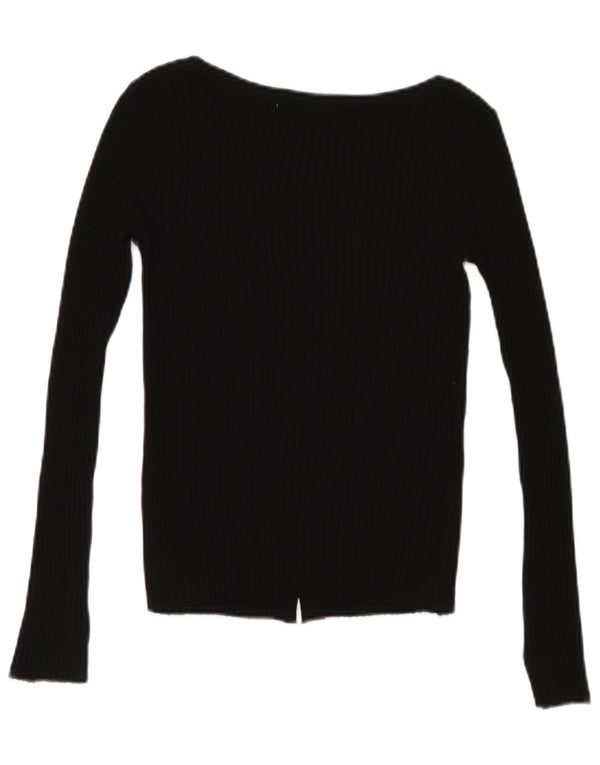 Sweter damski Zara Cardigan UK 8 Mały czarny akryl