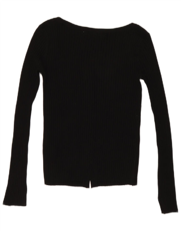 Sweter damski Zara Cardigan UK 8 Mały czarny akryl