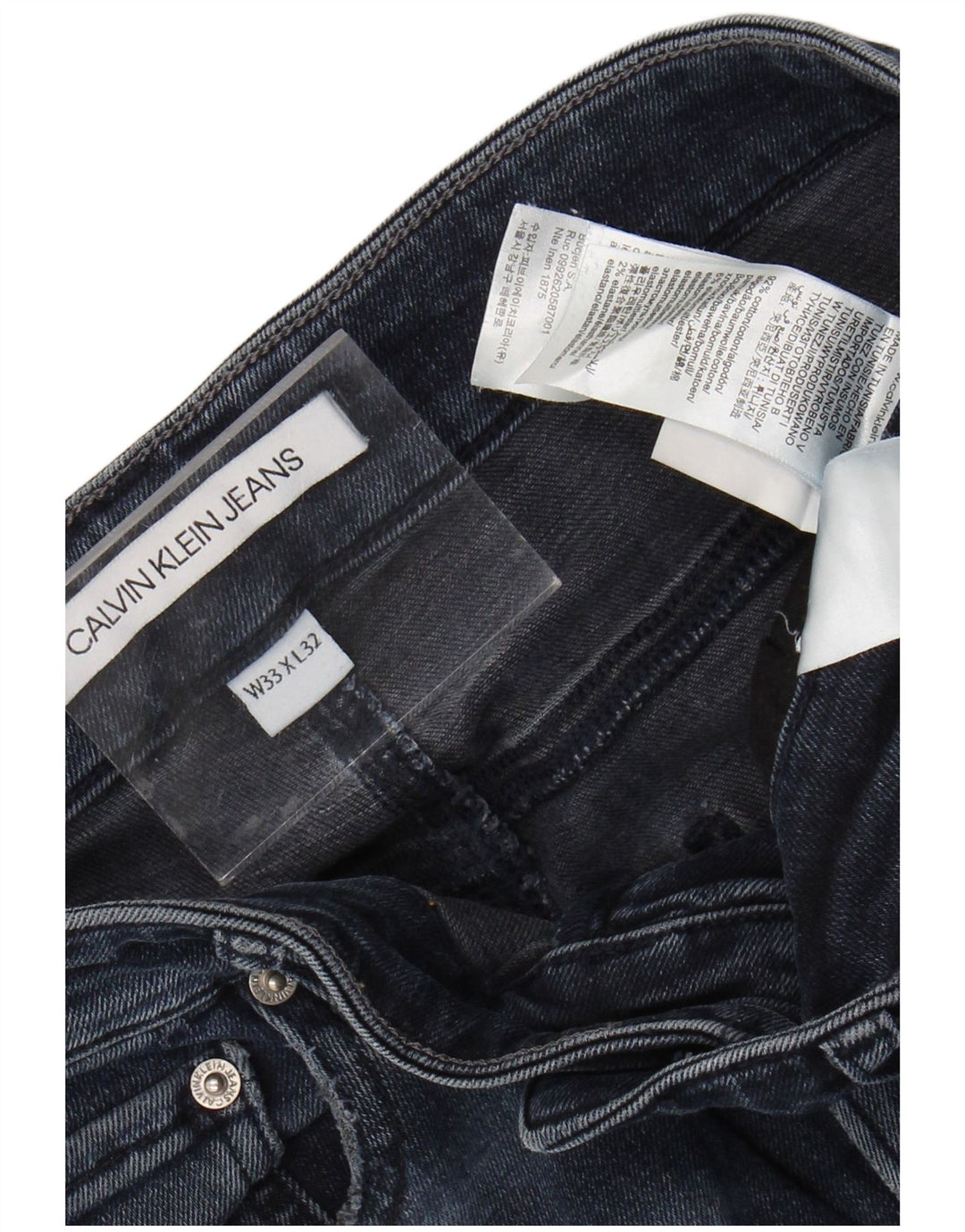 Jeansy męskie CALVIN KLEIN W33 L32 Granatowe, bawełniane