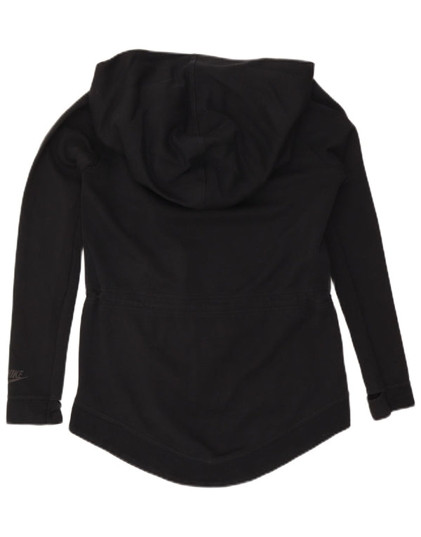 Damski sweter oversize z kapturem i zamkiem błyskawicznym Nike UK 6 XS, czarna bawełna