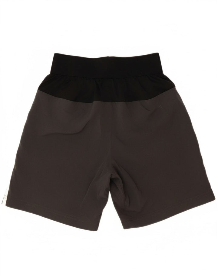ADIDAS Boys Climalite Sport Shorts 11-12 Years  Grey Colourblock Polyester