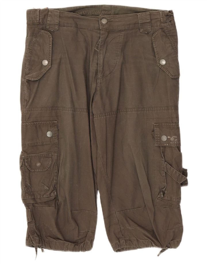 Męskie spodenki cargo Zara EU 42 Large W32, bawełna khaki