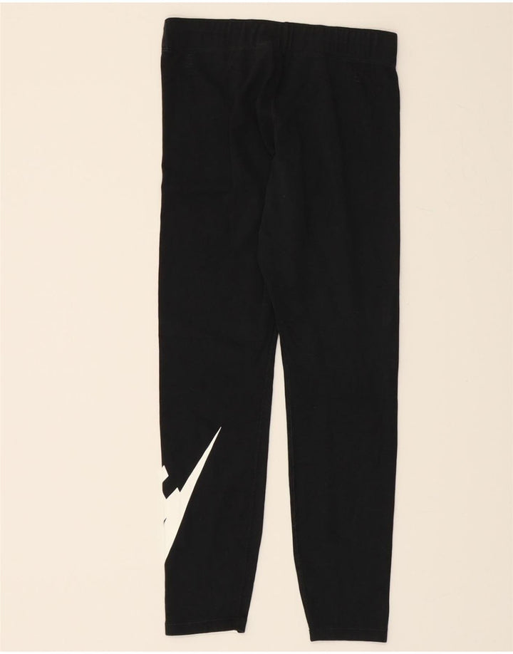 NIKE Womens Graphic Leggings UK 8 Small  Black Polyester Vintage Nike and Second-Hand Nike from Messina Hembry 