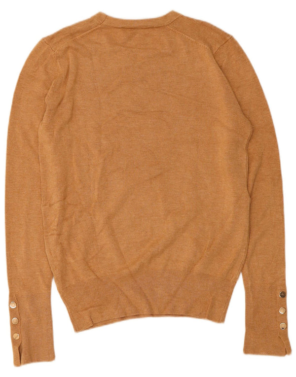 Sweter damski Zara z okrągłym dekoltem UK 16, duży, beżowy