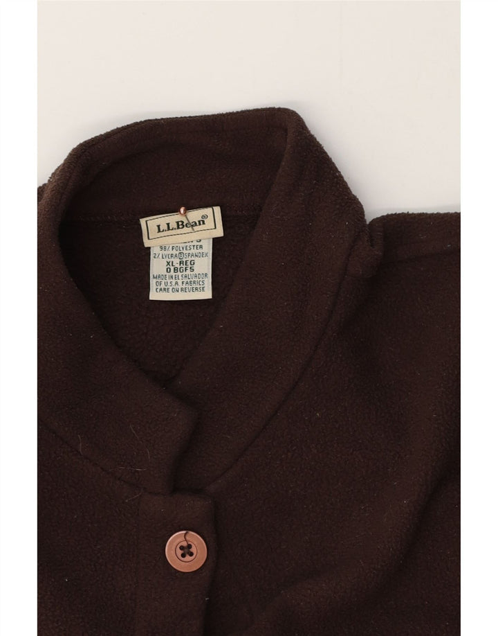 Damska kurtka polarowa L.L.BEAN UK 18 XL, brązowa, poliester