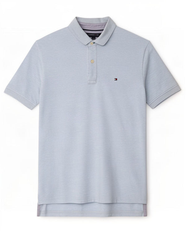 Męska koszulka polo Tommy Hilfiger o klasycznym kroju, średnioniebieska