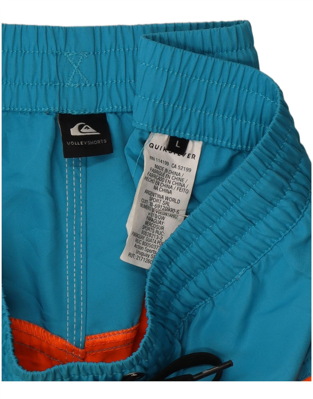 Męskie spodenki kąpielowe QUIKSILVER, duży, wielobarwny poliester z blokami kolorów