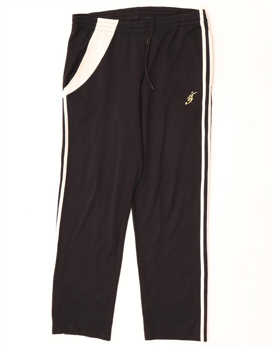 Męskie spodnie dresowe Adidas Graphic, średnio czarne, z blokami kolorów