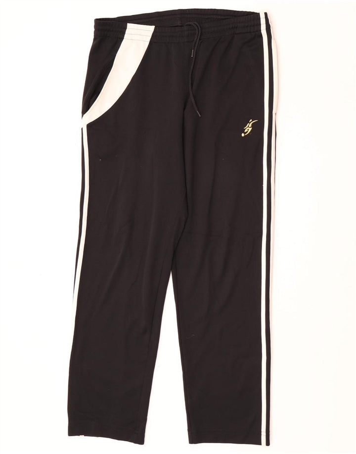 Męskie spodnie dresowe Adidas Graphic, średnio czarne, z blokami kolorów