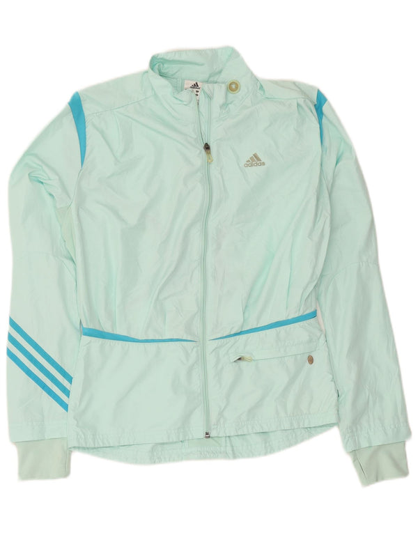 Damska bluza dresowa Adidas UK 12 Średni zielony poliester sportowy
