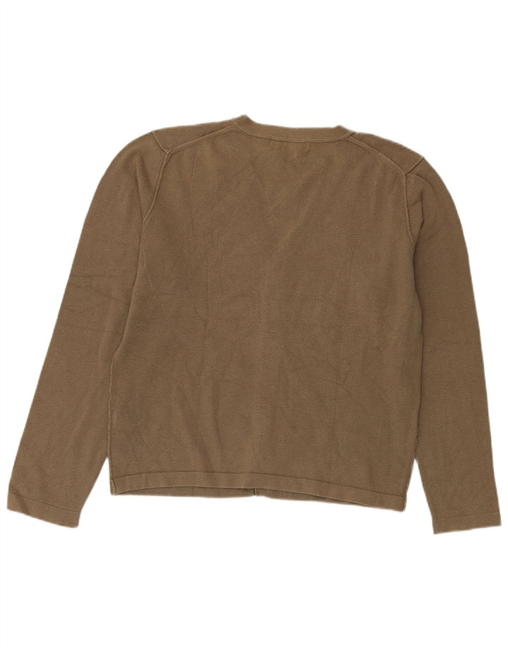 Męski sweter Zara, duży, bawełniany khaki