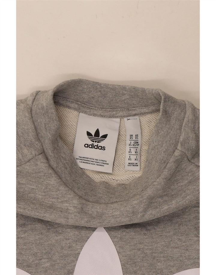 ADIDAS Mens Graphic Sweatshirt Jumper XS Grey Cotton