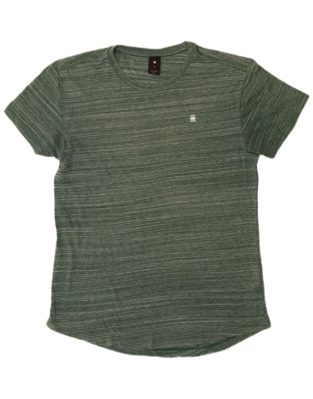 T-shirt męski G-STAR, poliester w średnie zielone paski