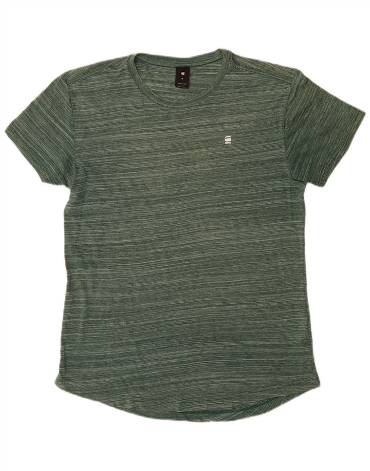 T-shirt męski G-STAR, poliester w średnie zielone paski