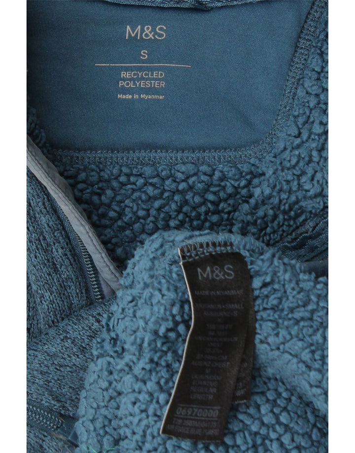Marks & Spencer Męska kurtka dresowa, mała, niebieska, z poliestru w cętki