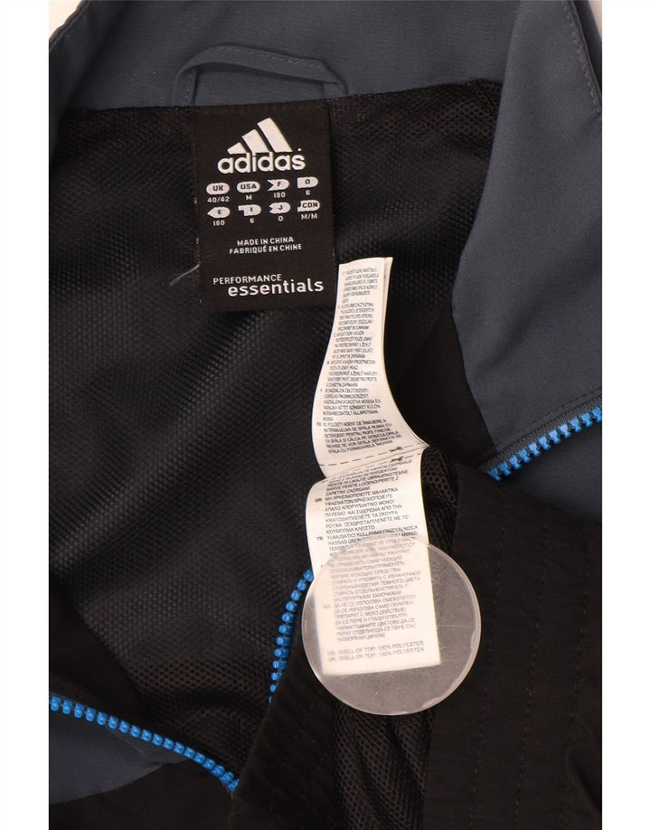 Adidas Męska kurtka dresowa Climalite UK 40/42 Średni szary Kolorblok
