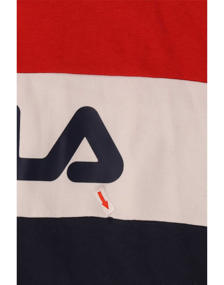 Damska bluza Fila Graphic Oversize Sweter UK 10 Small Red Colorblock