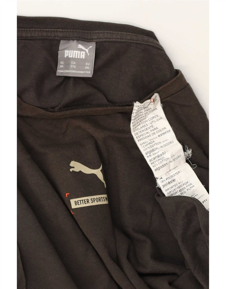 Męska koszulka Puma Top 3XL Szara bawełna