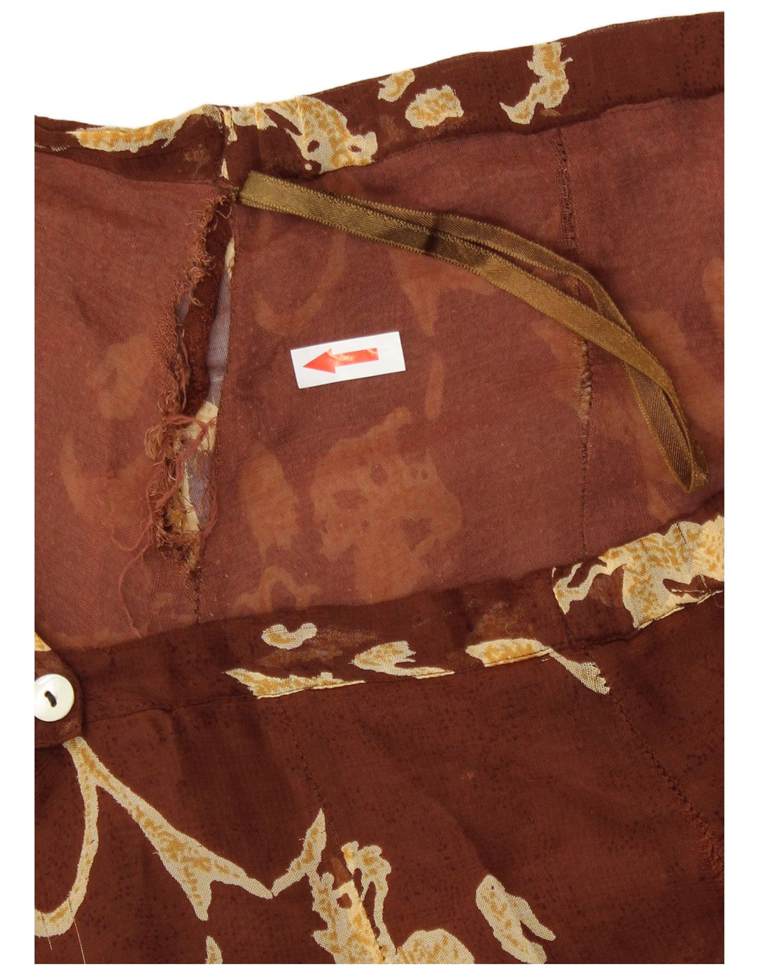 Damska spódnica kopertowa Pheder duża W34 brązowa w kwiaty