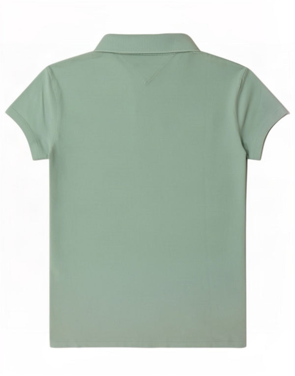 Damska koszulka polo Slim Fit Tommy Hilfiger UK 12 w kolorze średniego turkusu