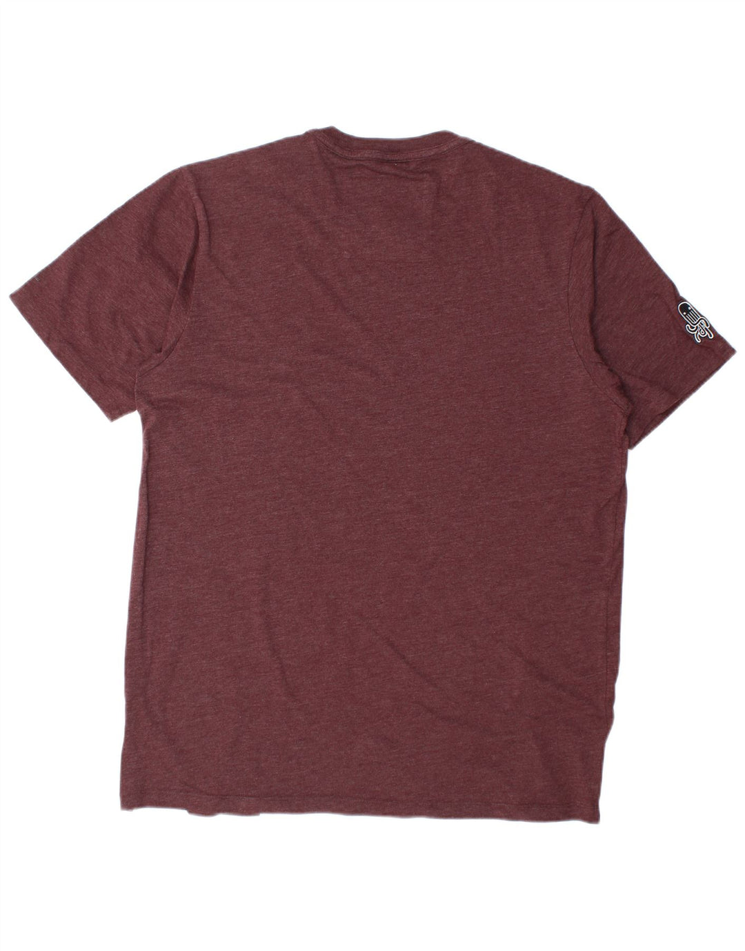 Męski T-shirt z grafiką G-Star, duży, bordowy poliester z blokami kolorów