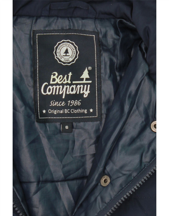 BEST COMPANY Girls Padded Coat 5-6 Years Navy Blue Polyester Vintage Best Company and Second-Hand Best Company from Messina Hembry 