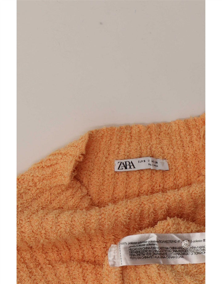 Damski sweter z golfem Zara, UK 10, mały, pomarańczowy poliester