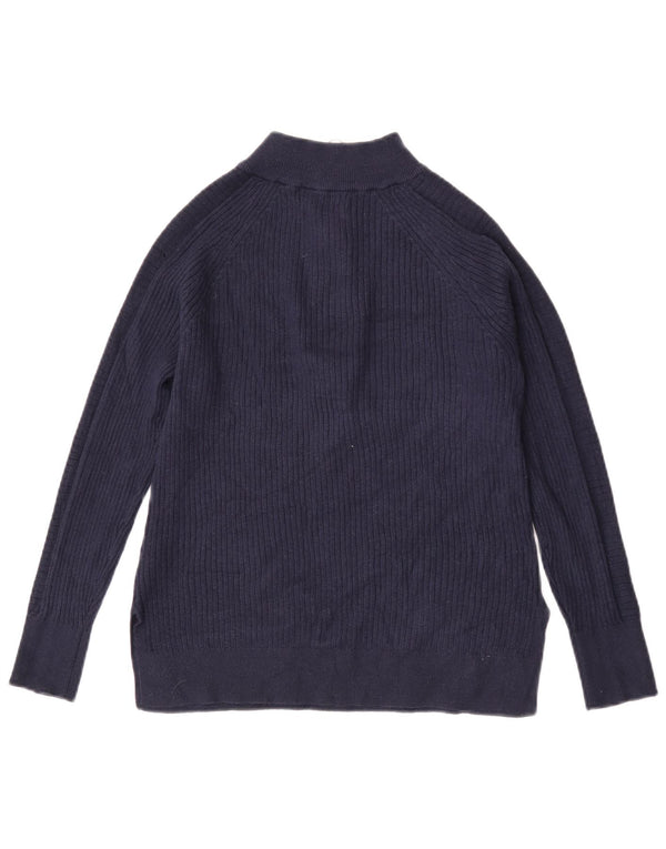 Marks & Spencer Damski sweter z zamkiem błyskawicznym UK 10, mały, granatowy