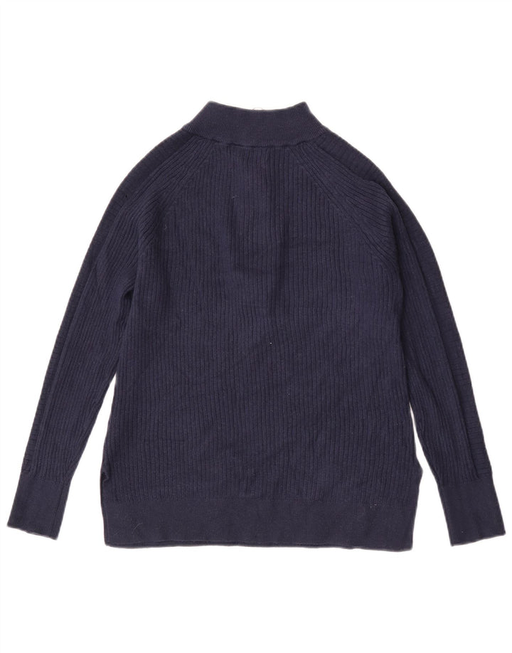 Marks & Spencer Damski sweter z zamkiem błyskawicznym UK 10, mały, granatowy