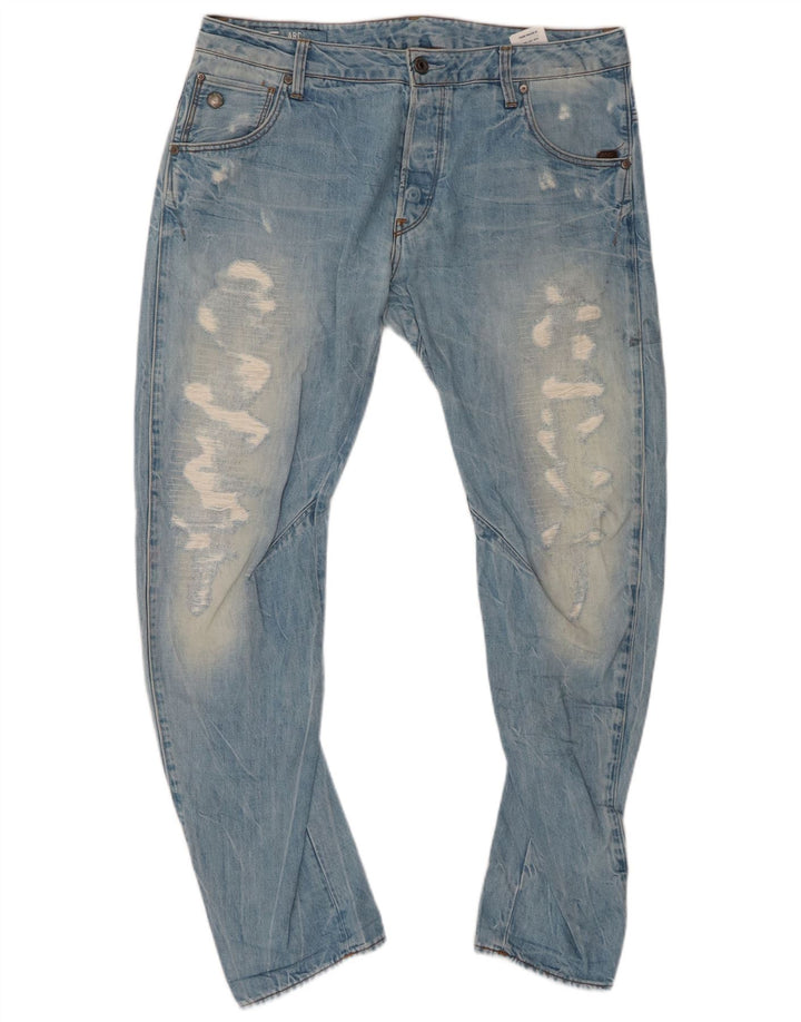 G-STAR Męskie jeansy 3D Arc Distressed Banana Slim W34 L30 Niebieskie bawełniane