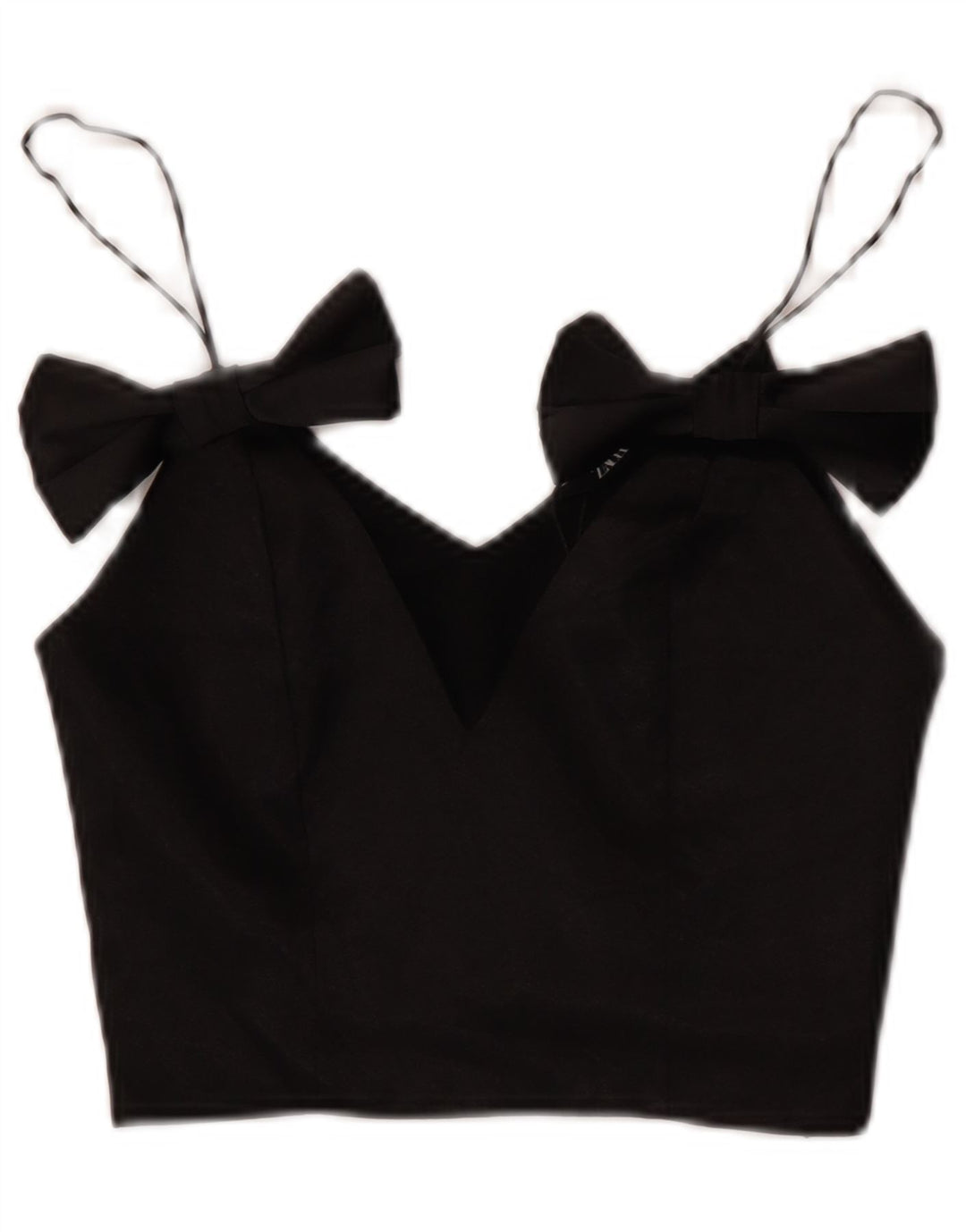 Damski top na ramiączkach Zara UK 4 XS, czarny poliester