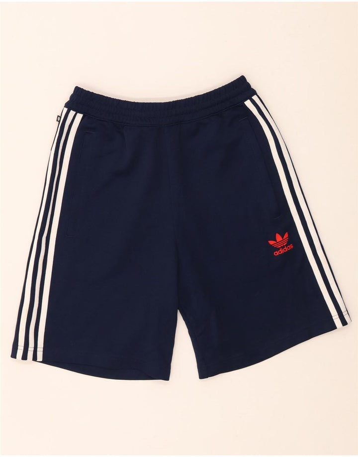 Męskie spodenki sportowe Adidas, małe, granatowe, poliestrowe