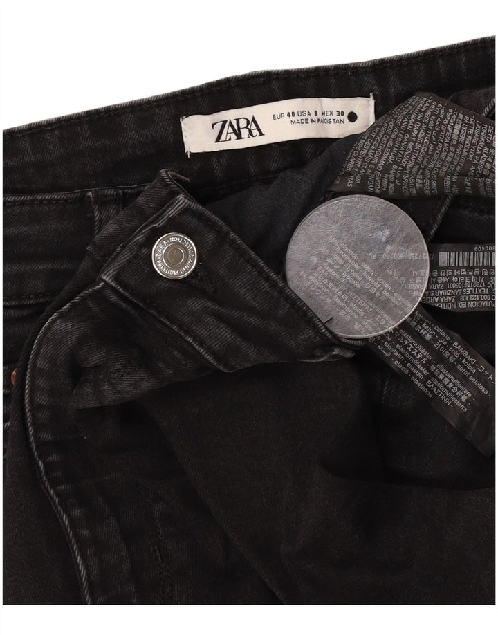 Damskie jeansy rozkloszowane Zara EU 40 Medium W30 L30 Czarna bawełna