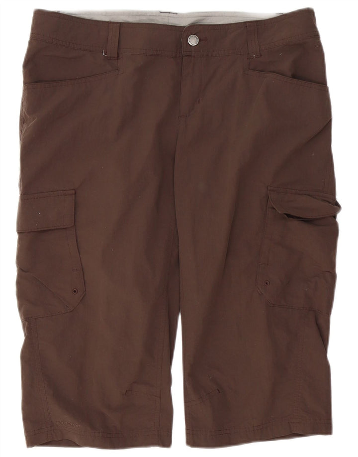 Damskie spodenki bojówki Columbia Bermudy US 12, duże, W36, brązowy nylon